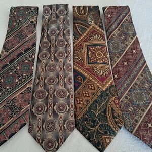 Vintage Bill Blass Elegant Silk Multicolor Men's Ties Set